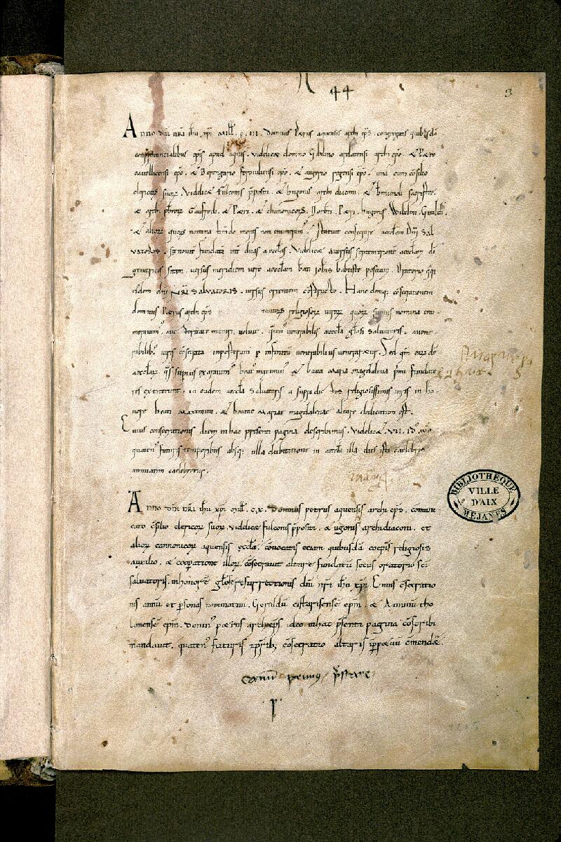 Aix-en-Provence, Bibl. mun., ms. 0007, p. 003 - vue 2