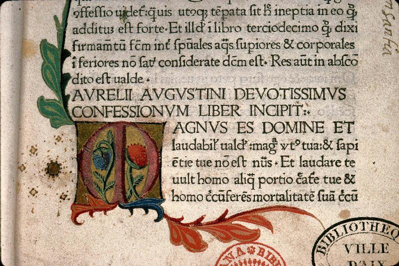 Aix-en-Provence, Bibl. mun., inc. O 50, f. 001 - vue 3