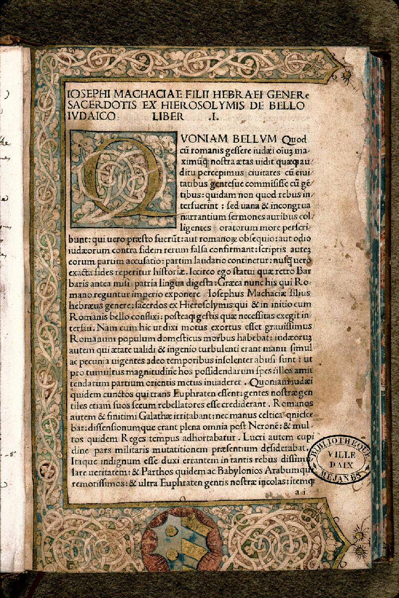 Aix-en-Provence, Bibl. mun., inc. Q 104, f. a 1 - vue 2