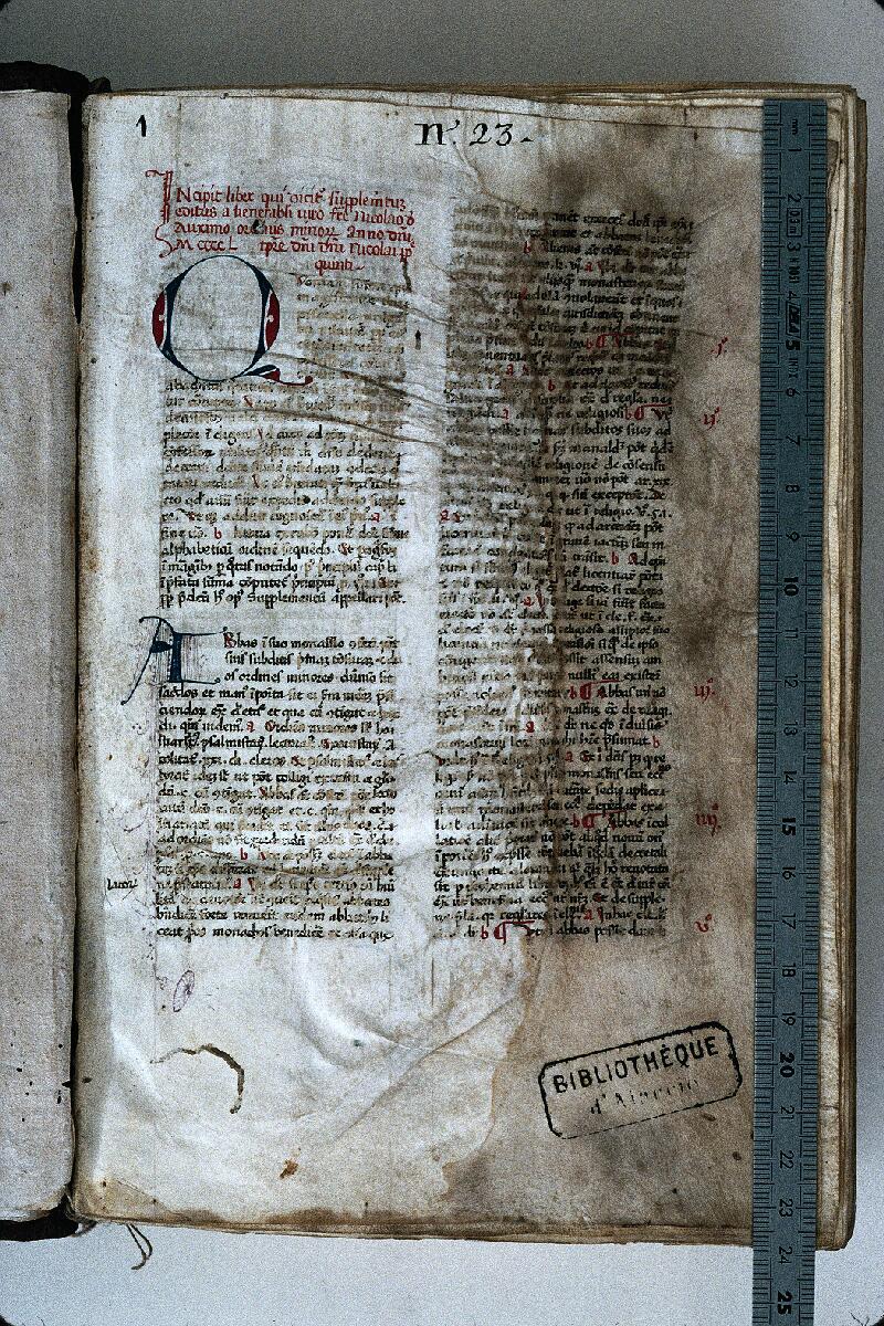 Ajaccio, Bibl. mun., ms. 0008, f. 001 - vue 1