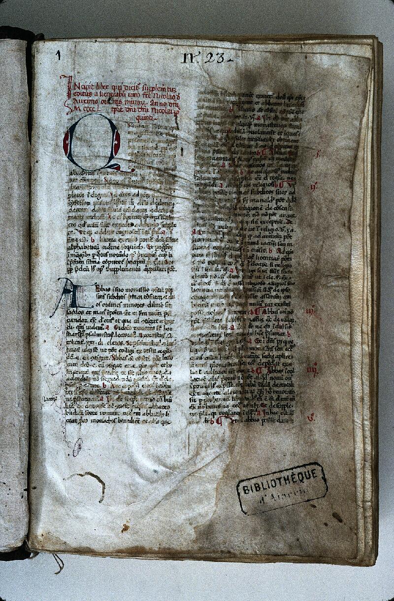 Ajaccio, Bibl. mun., ms. 0008, f. 001 - vue 2