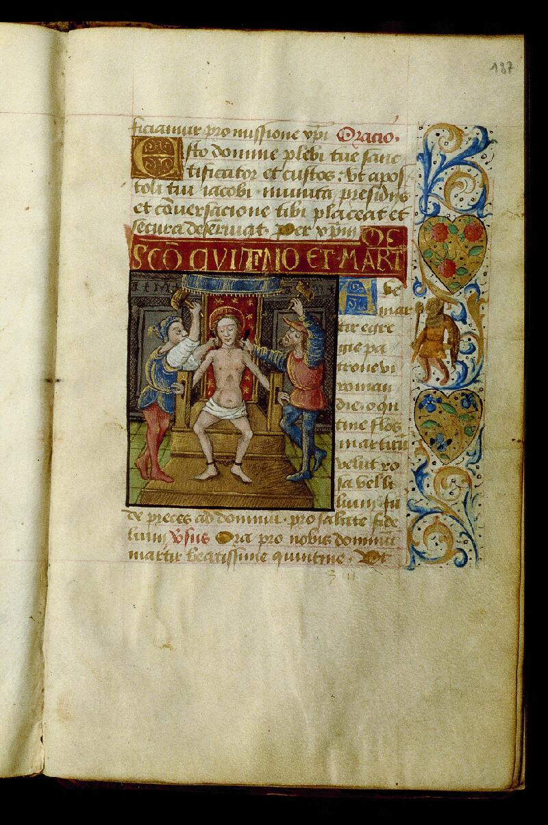 Amiens, Bibl. mun., ms. 2556, f. 187 - vue 1