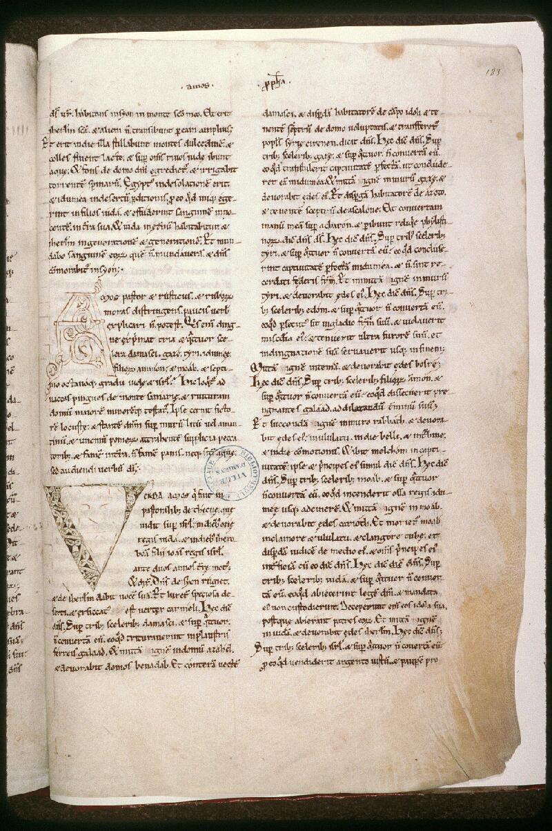 Amiens, Bibl. mun., ms. 0013, f. 183 - vue 1