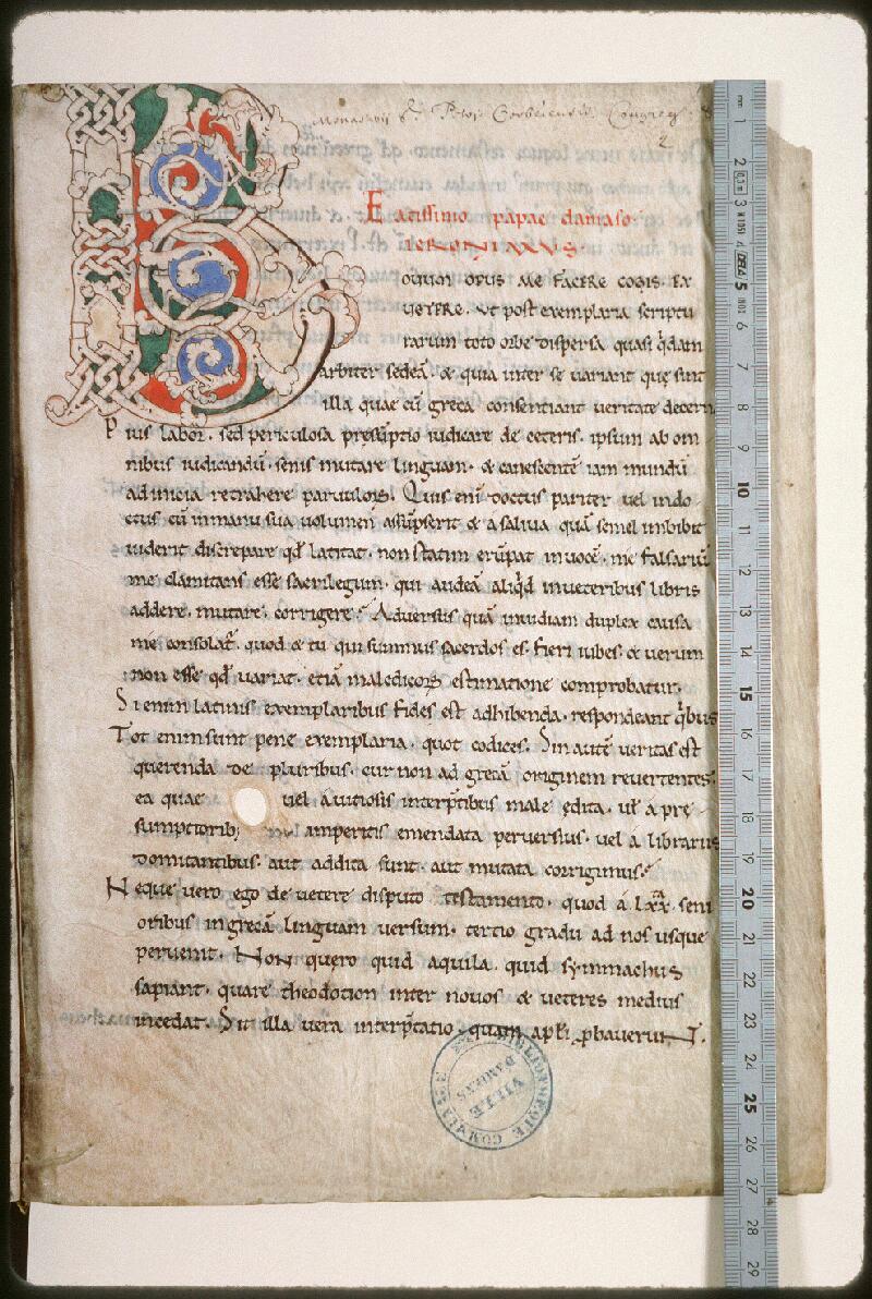 Amiens, Bibl. mun., ms. 0024, f. 002 - vue 1