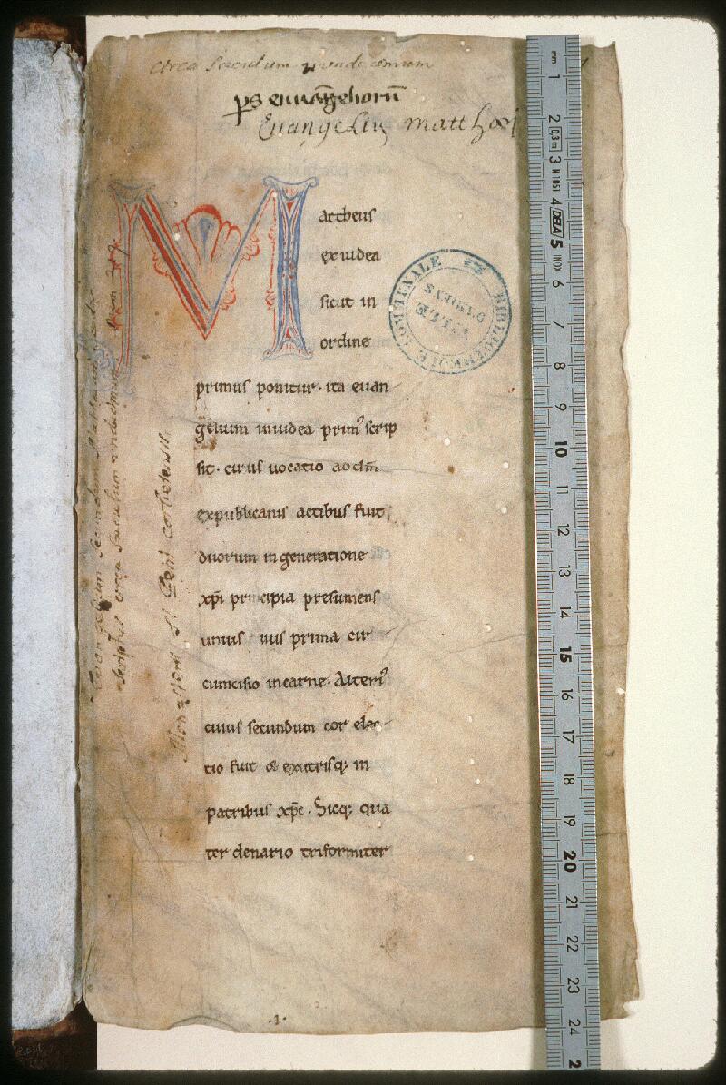 Amiens, Bibl. mun., ms. 0027, f. 001 - vue 1