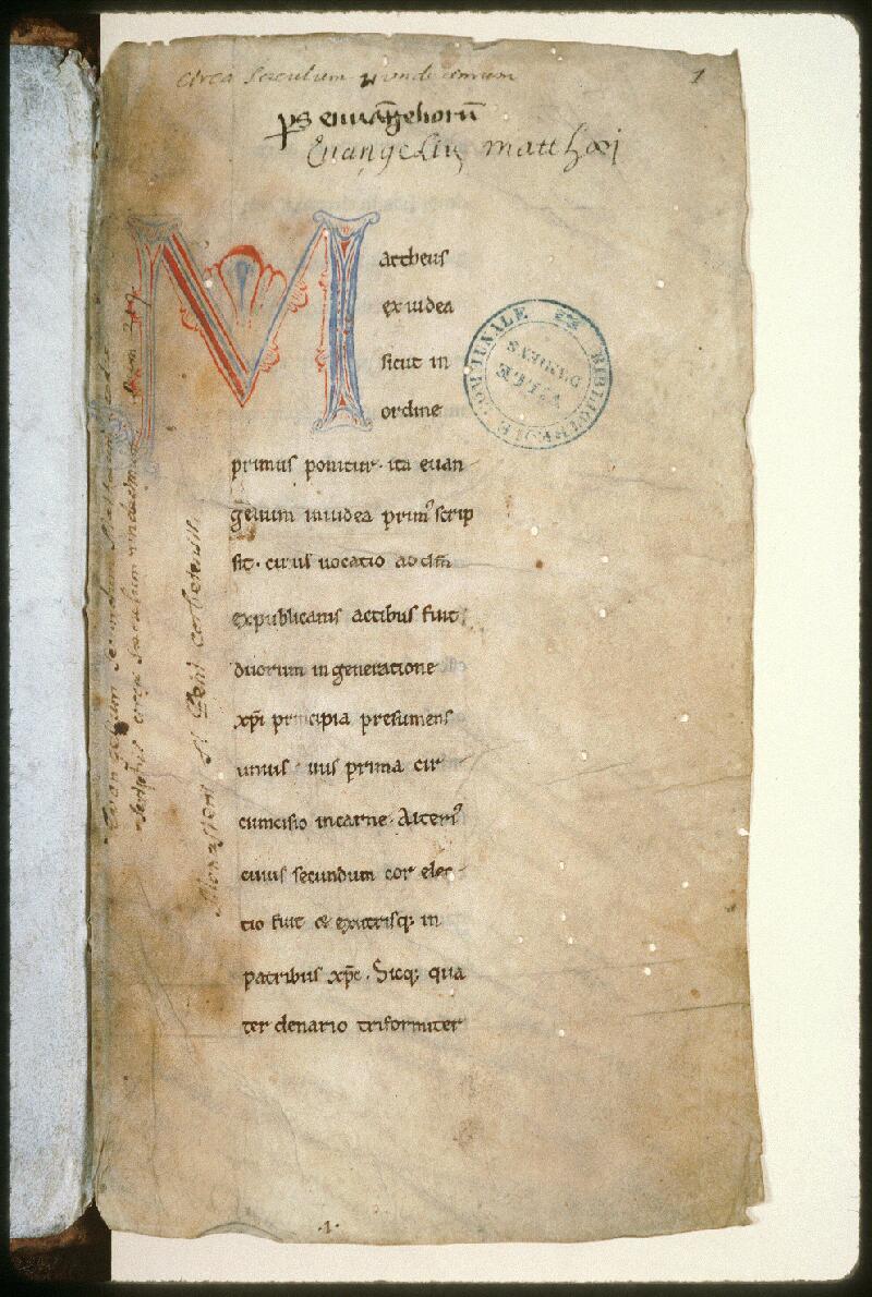 Amiens, Bibl. mun., ms. 0027, f. 001 - vue 2