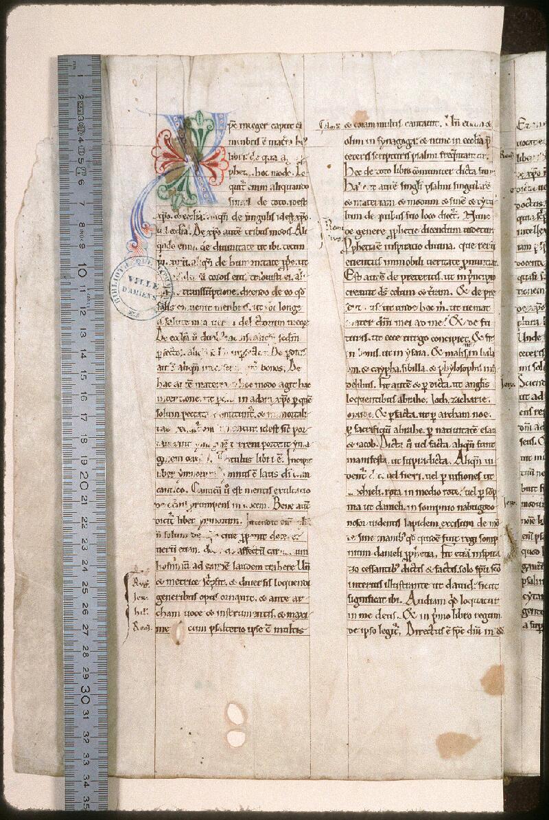 Amiens, Bibl. mun., ms. 0046, f. 001v - vue 1