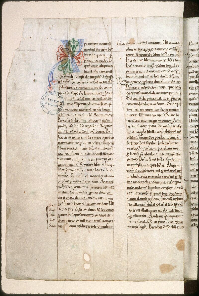 Amiens, Bibl. mun., ms. 0046, f. 001v - vue 2