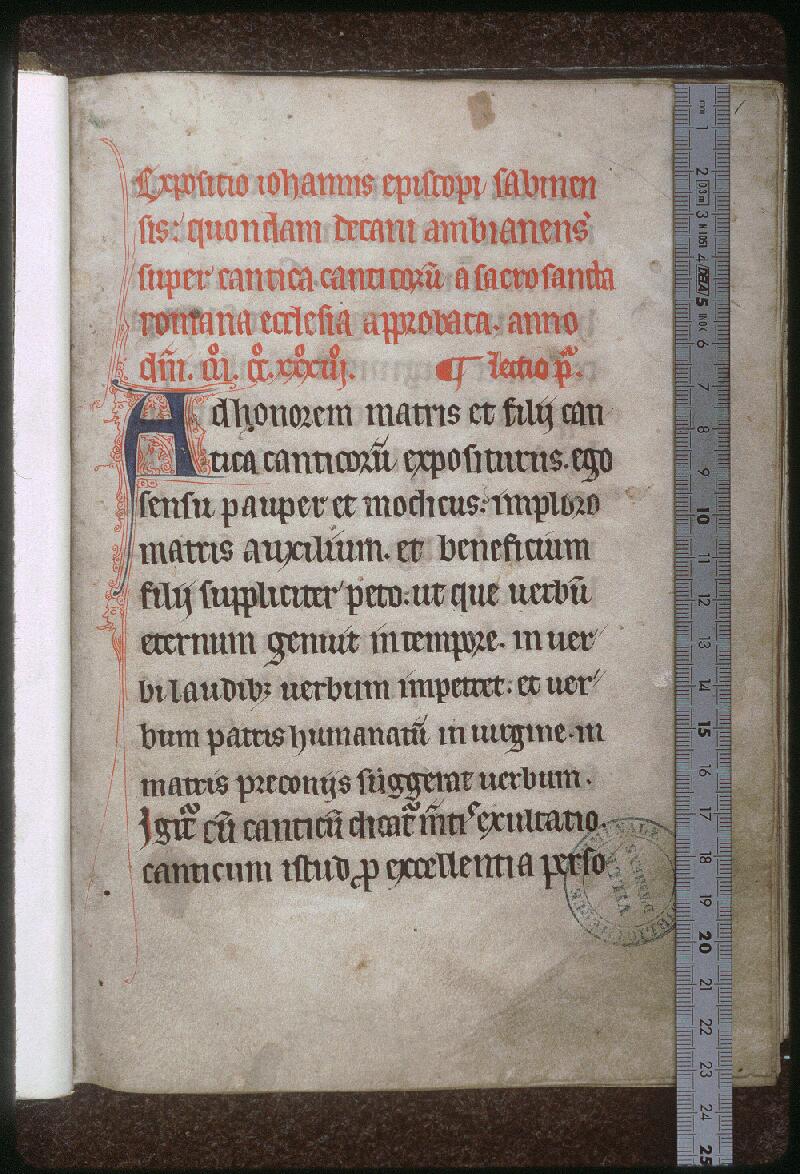 Amiens, Bibl. mun., ms. 0063, f. 001 - vue 1