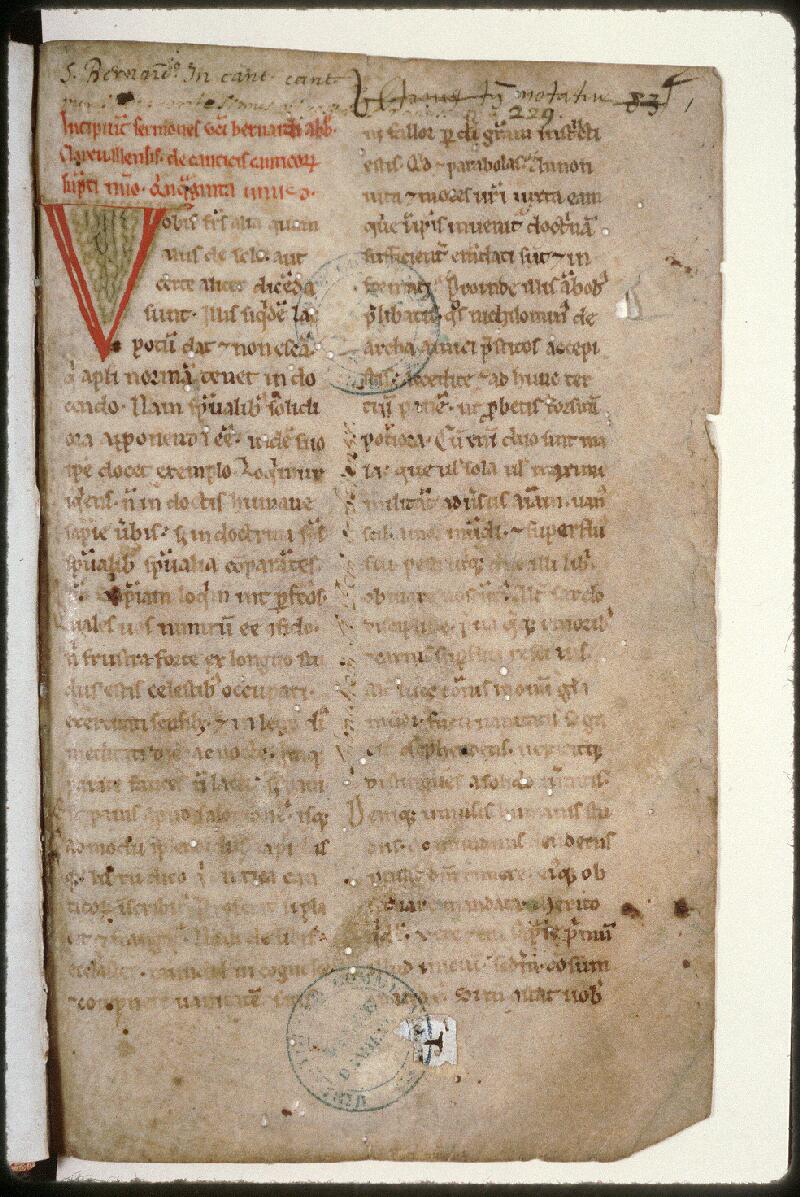 Amiens, Bibl. mun., ms. 0062, f. 001 - vue 2