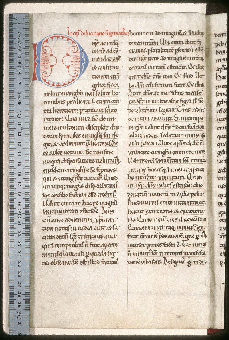 Amiens, Bibl. mun., ms. 0072, f. 001v - vue 1