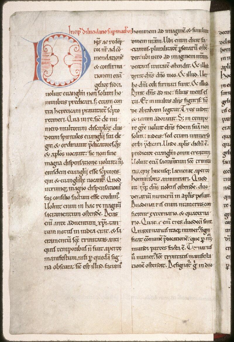 Amiens, Bibl. mun., ms. 0072, f. 001v - vue 2