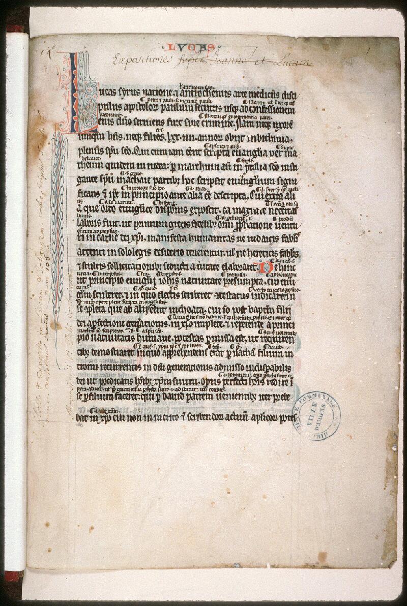 Amiens, Bibl. mun., ms. 0076, f. 001 - vue 2
