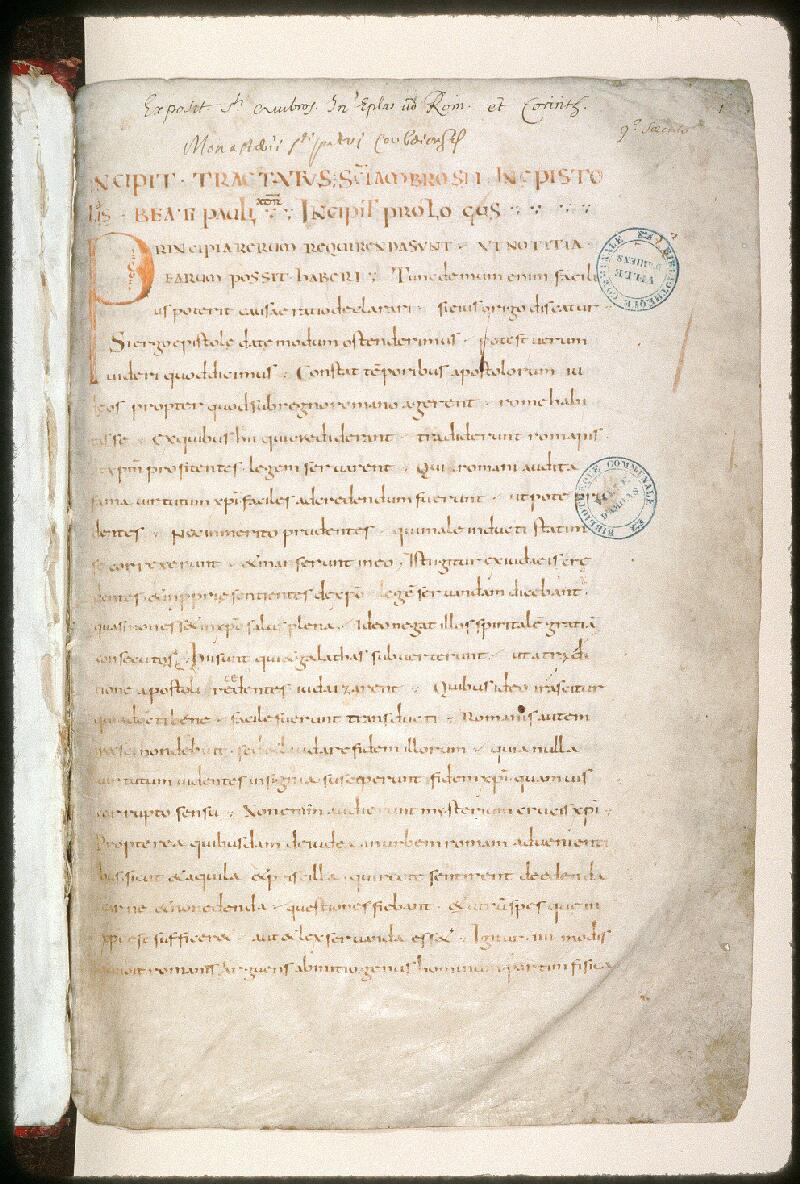 Amiens, Bibl. mun., ms. 0087, f. 001 - vue 2
