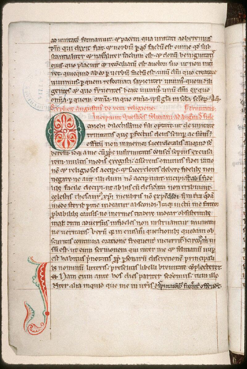 Amiens, Bibl. mun., ms. 0089, f. 085v - vue 1