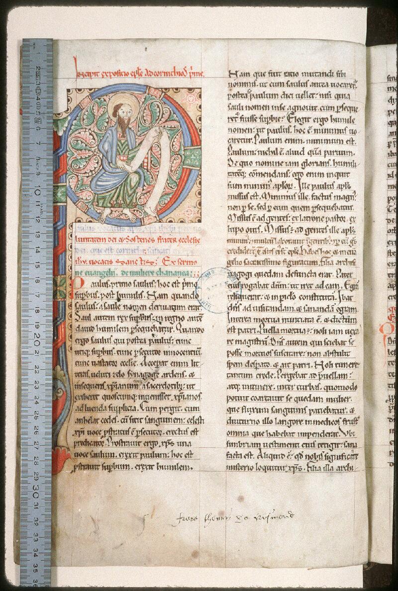 Amiens, Bibl. mun., ms. 0090, f. 001v - vue 1
