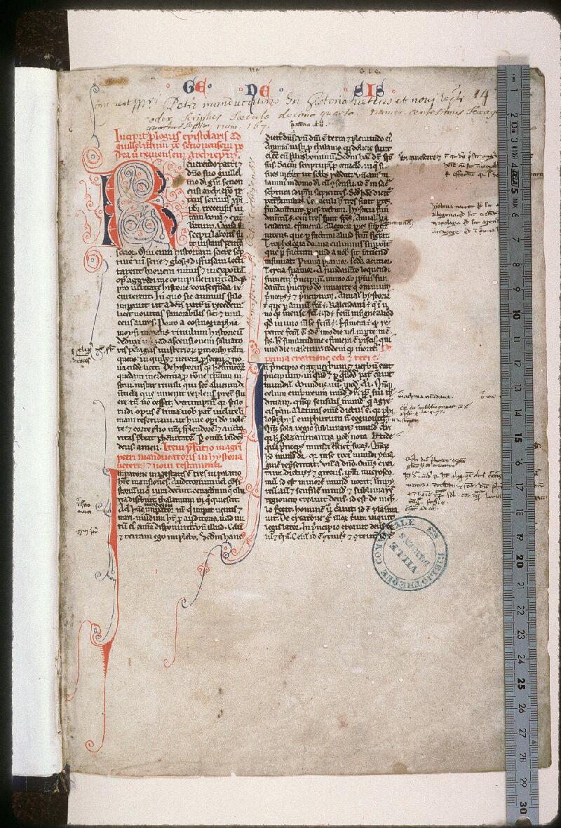 Amiens, Bibl. mun., ms. 0100, f. 001 - vue 1