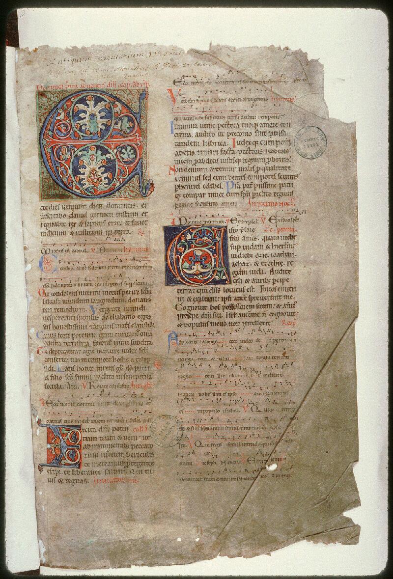 Amiens, Bibl. mun., ms. 0115, f. 001 - vue 2
