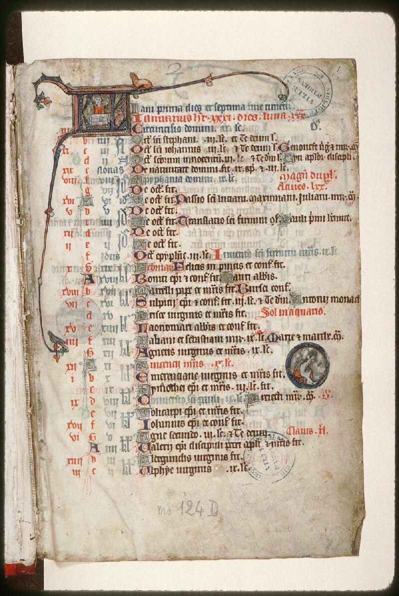 Amiens, Bibl. mun., ms. 0124, f. 001 - vue 2