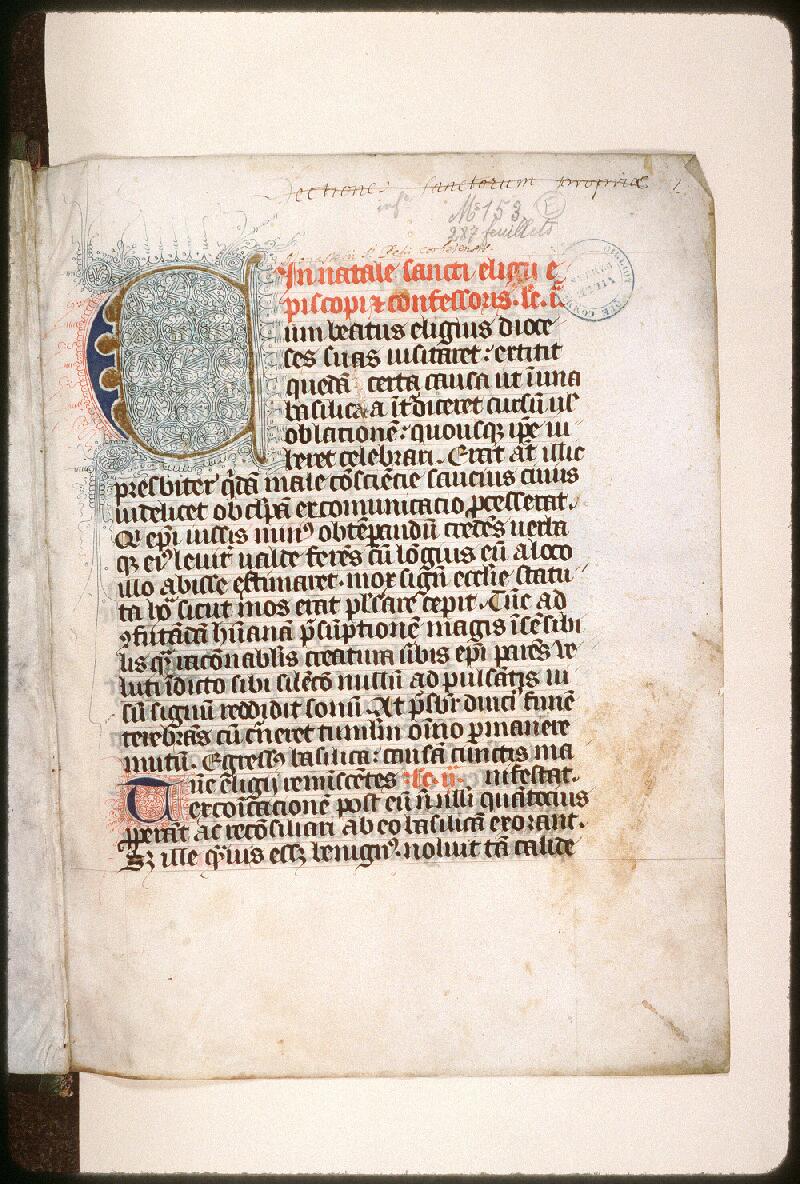 Amiens, Bibl. mun., ms. 0153, f. 001 - vue 2