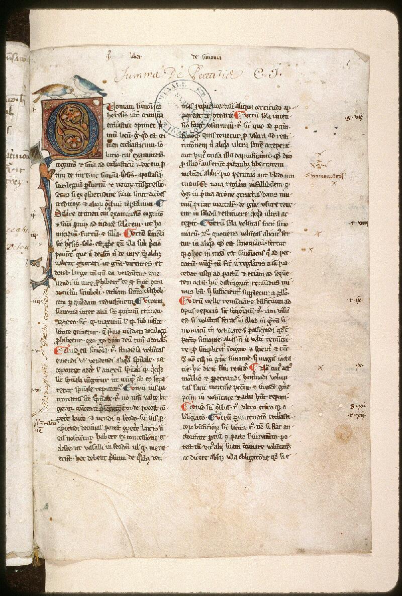 Amiens, Bibl. mun., ms. 0269, f. 001 - vue 2