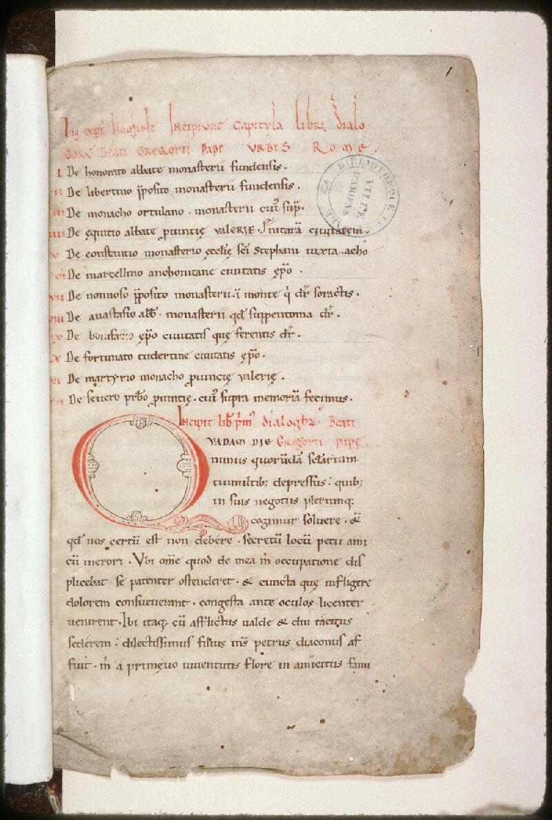 Amiens, Bibl. mun., ms. 0219, f. 001 - vue 2