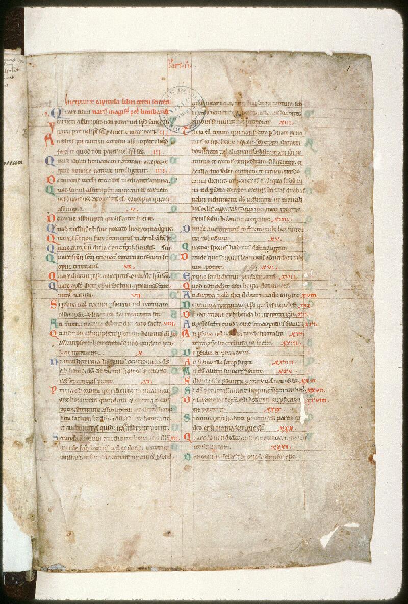 Amiens, Bibl. mun., ms. 0231, f. 001 - vue 2