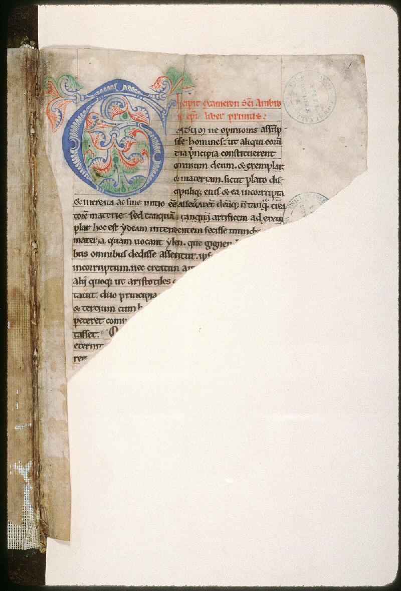 Amiens, Bibl. mun., ms. 0211, f. 001 - vue 2