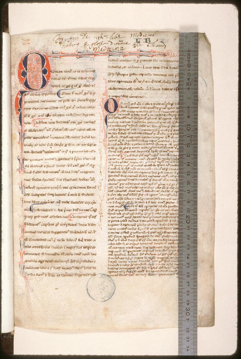 Amiens, Bibl. mun., ms. 0419, f. 001 - vue 1