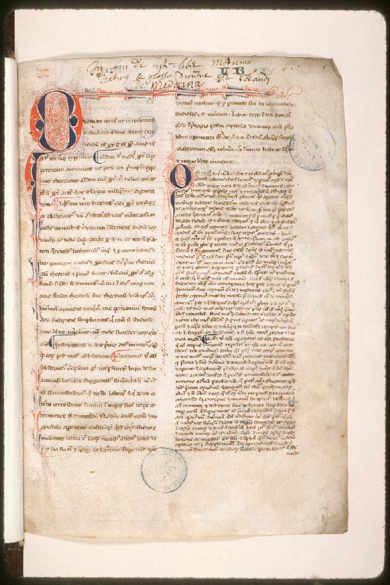 Amiens, Bibl. mun., ms. 0419, f. 001 - vue 2