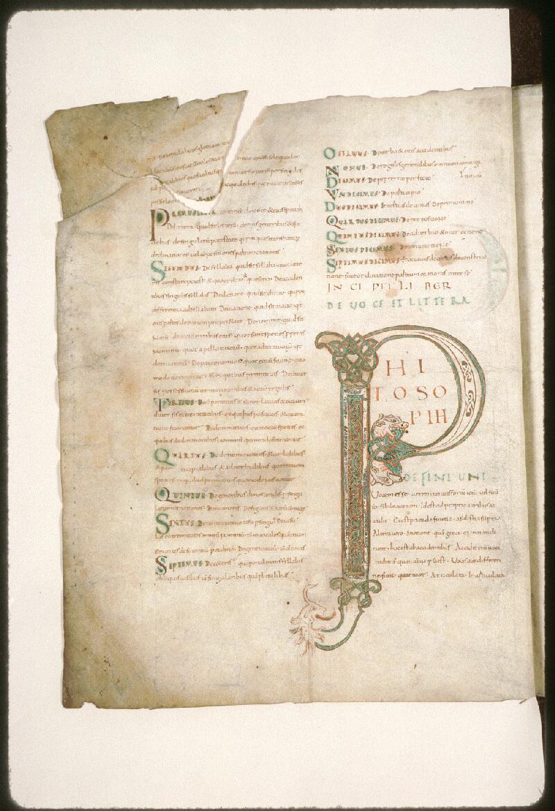 Amiens, Bibl. mun., ms. 0425, f. 001v - vue 1