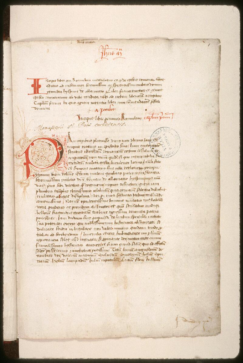 Amiens, Bibl. mun., ms. 0480, f. 001 - vue 2