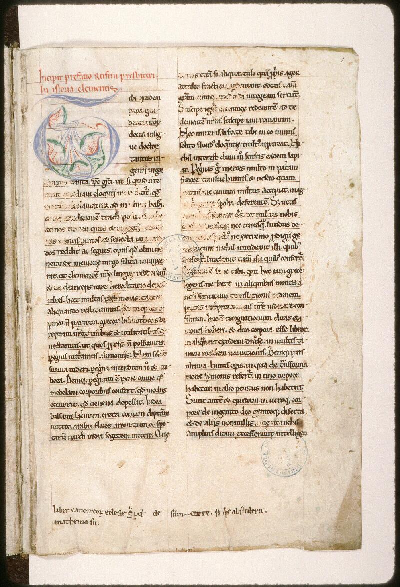 Amiens, Bibl. mun., ms. 0570, f. 001 - vue 2