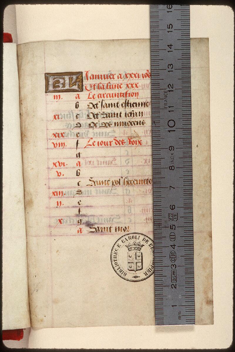 Amiens, Bibl. mun., ms. Lescalopier 020, f. 001 - vue 1