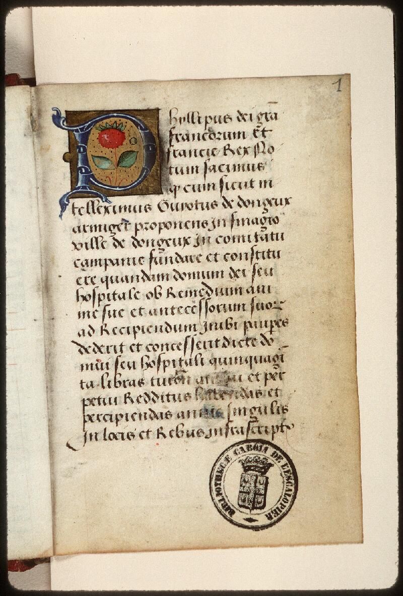 Amiens, Bibl. mun., ms. Lescalopier 074, f. 001 - vue 2