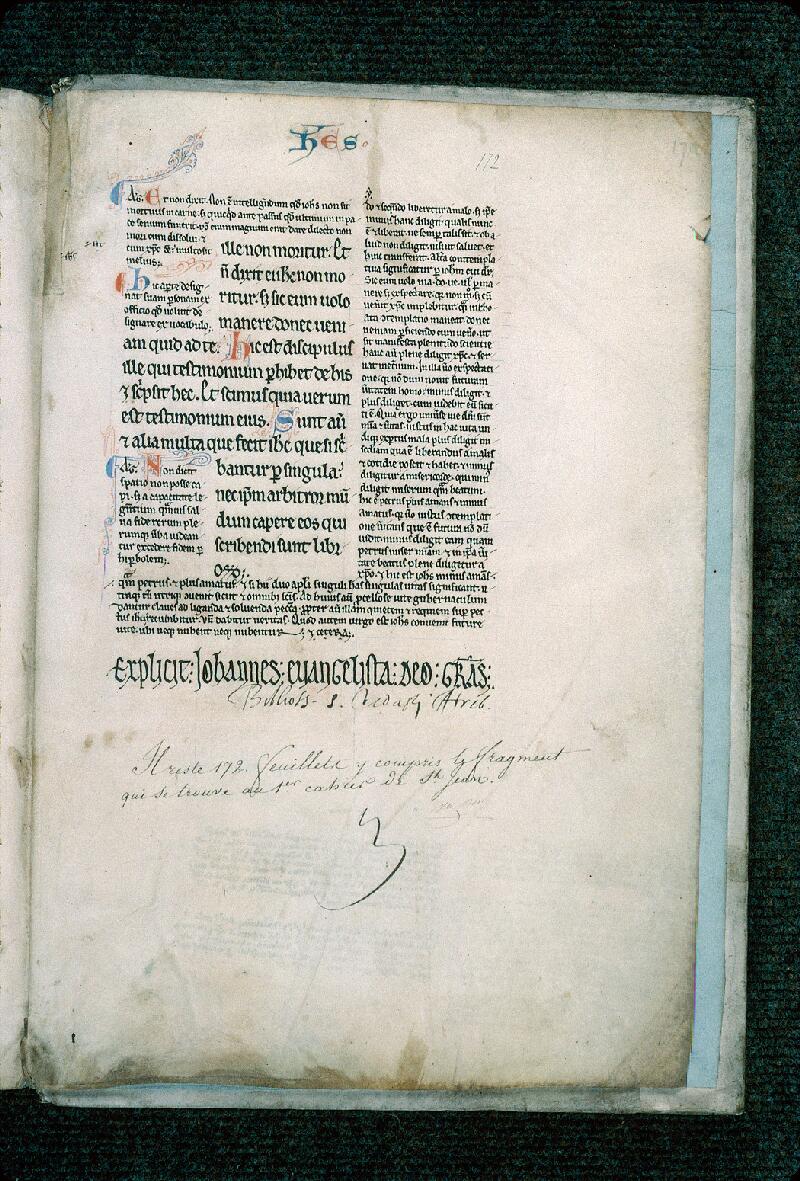 Arras, Bibl. mun., ms. 0053, f. 172