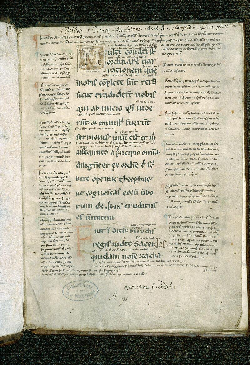 Arras, Bibl. mun., ms. 0125, f. 001 - vue 2