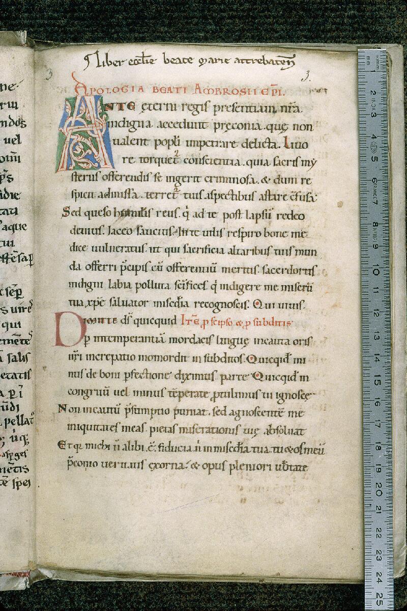Arras, Bibl. mun., ms. 1027, f. 003 - vue 1