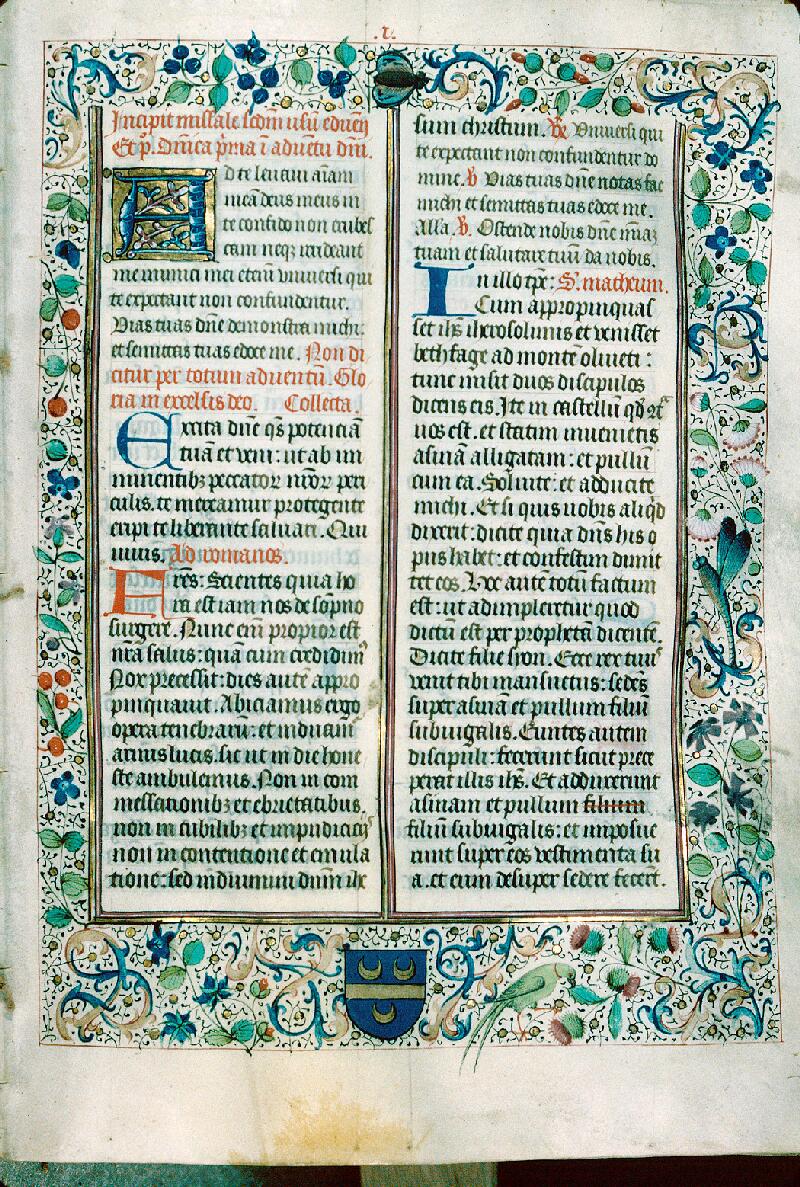 Autun, Bibl. mun., ms. 0115 (S137), f. 001 - vue 1