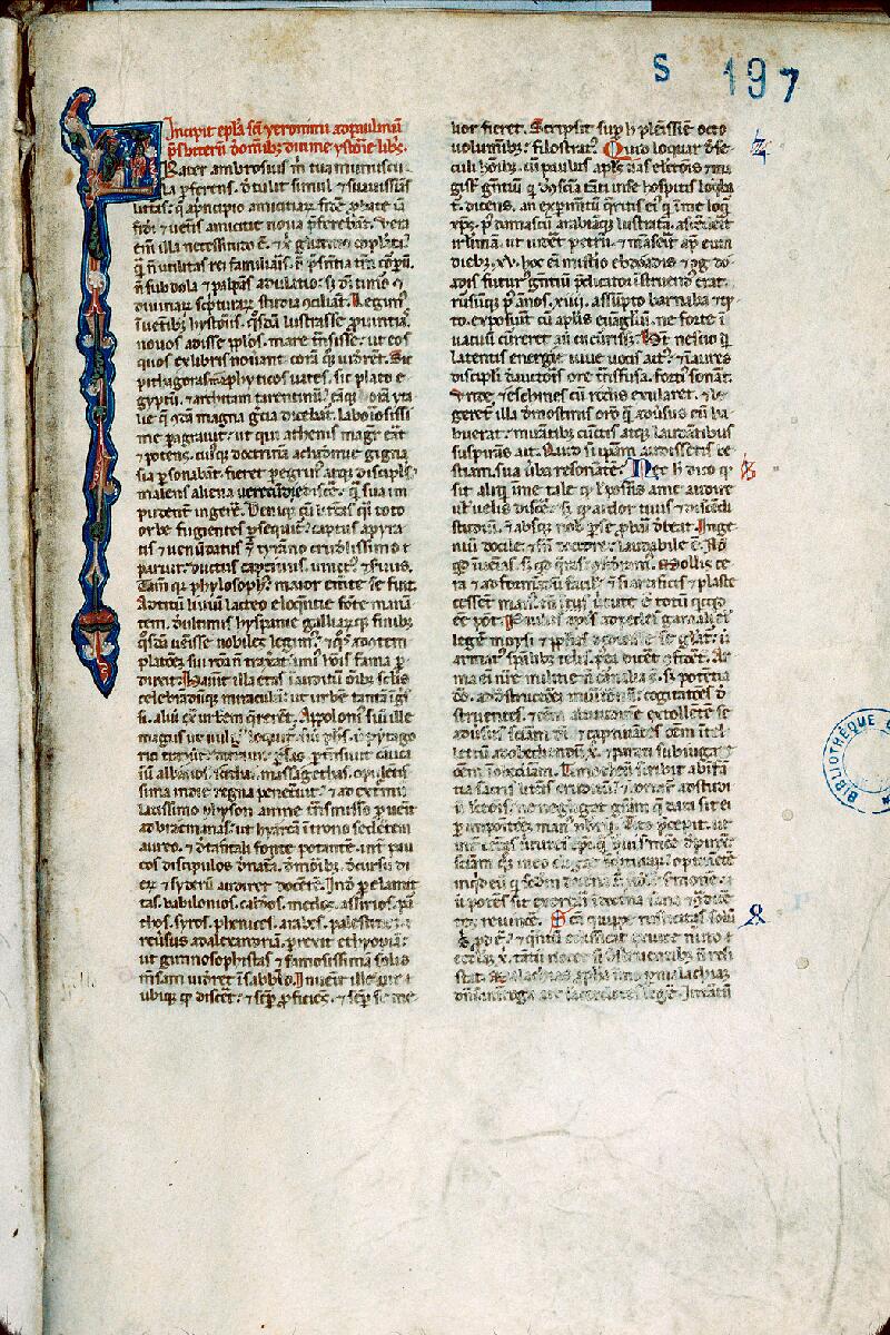 Autun, Bibl. mun., ms. S 197, f. 003 - vue 1