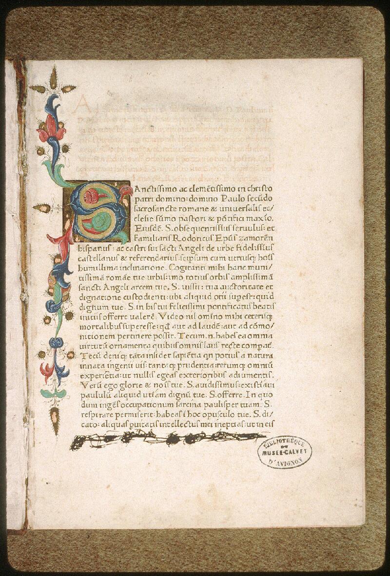 Avignon, Bibl. mun., inc. 290, f. 001 - vue 2