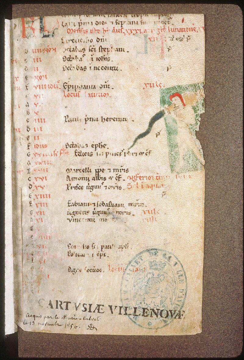 Avignon, Bibl. mun., ms. 0009, f. 001 - vue 2