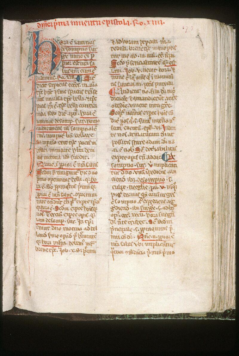 Avignon, Bibl. mun., ms. 0062, f. 173 - vue 2