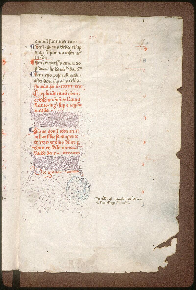 Avignon, Bibl. mun., ms. 0072, f. 275