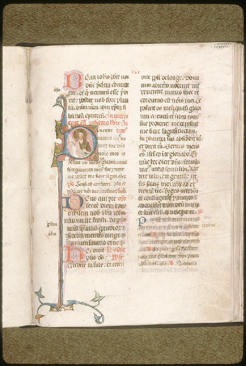 Avignon, Bibl. mun., ms. 0135, f. 241 - vue 1