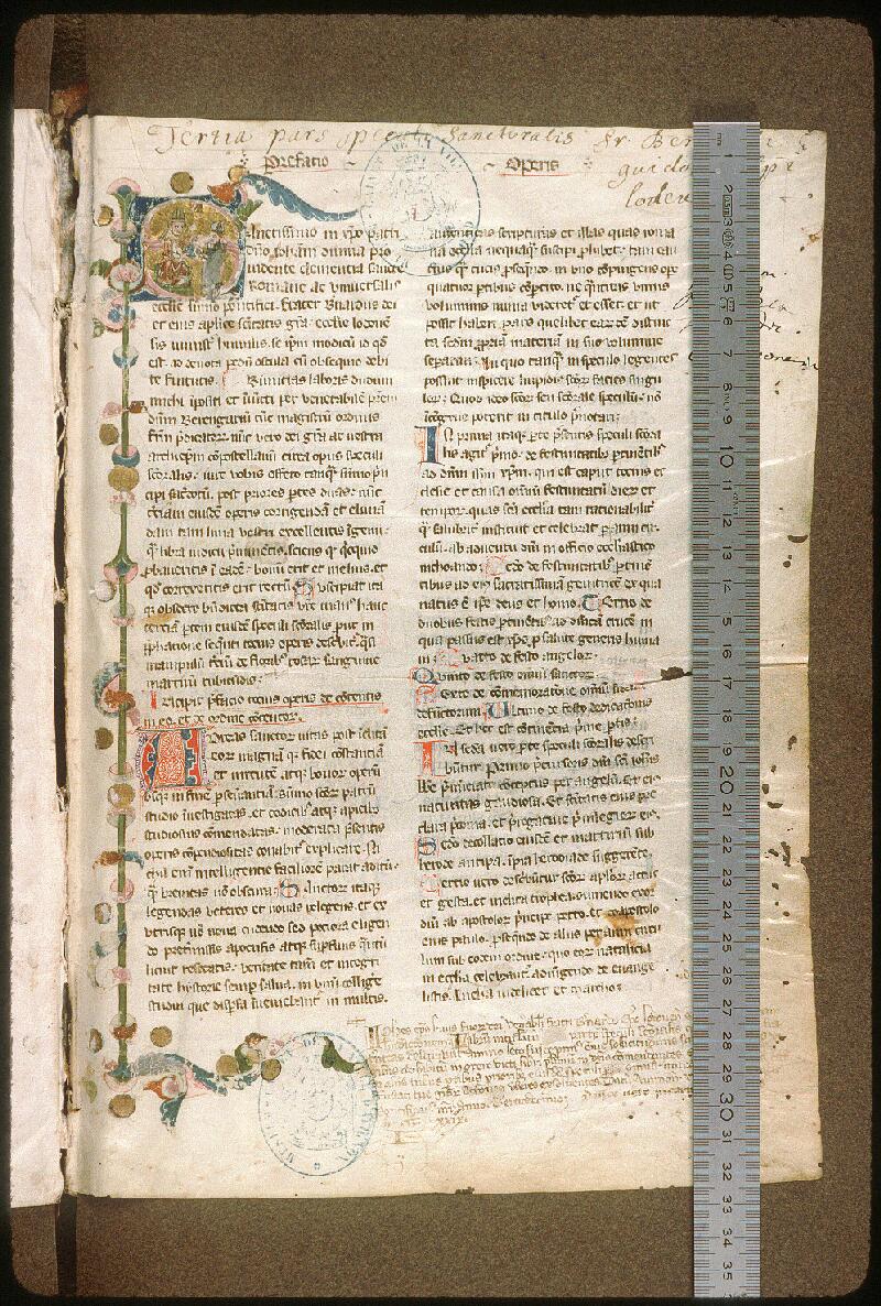 Avignon, Bibl. mun., ms. 0296, f. 001 - vue 1