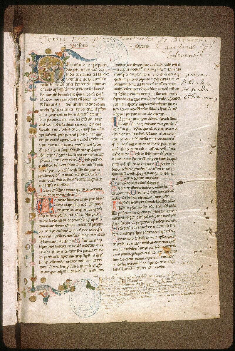 Avignon, Bibl. mun., ms. 0296, f. 001 - vue 2