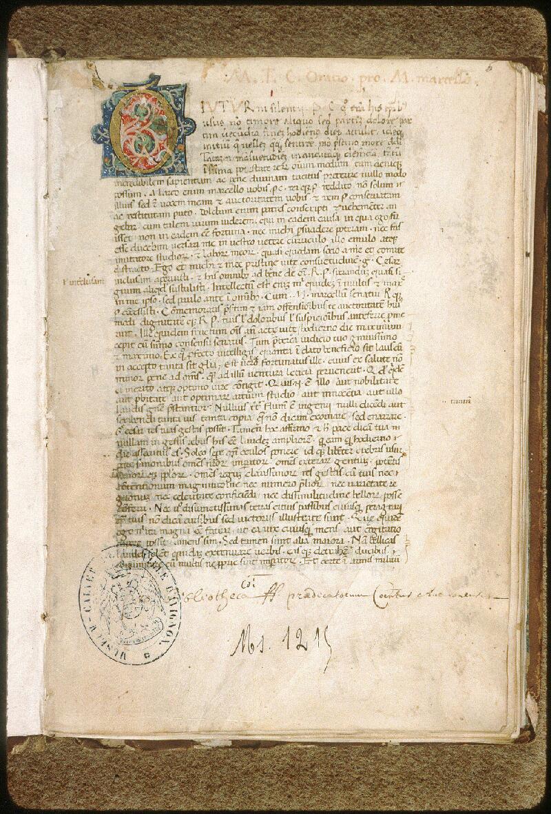 Avignon, Bibl. mun., ms. 1215, f. 001 - vue 2