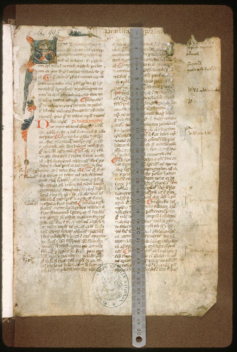 Avignon, Bibl. mun., ms. 0995, f. 001 - vue 1