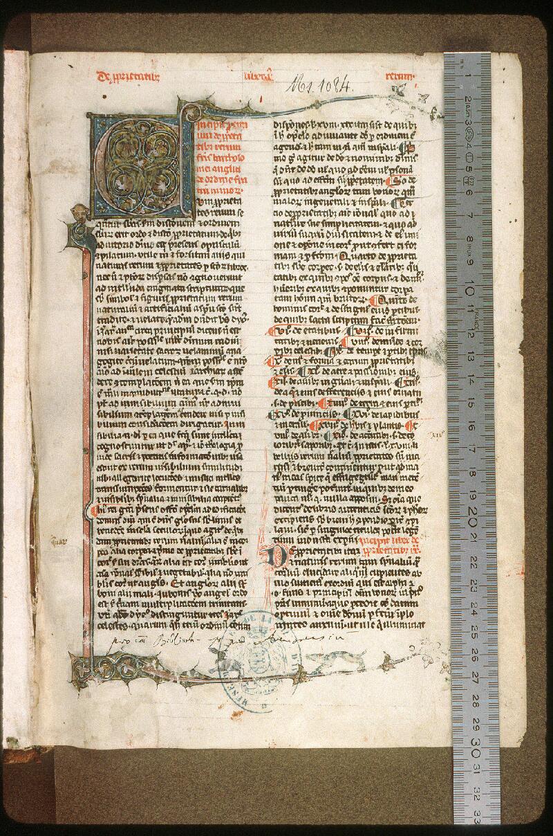 Avignon, Bibl. mun., ms. 1084, f. 001 - vue 1